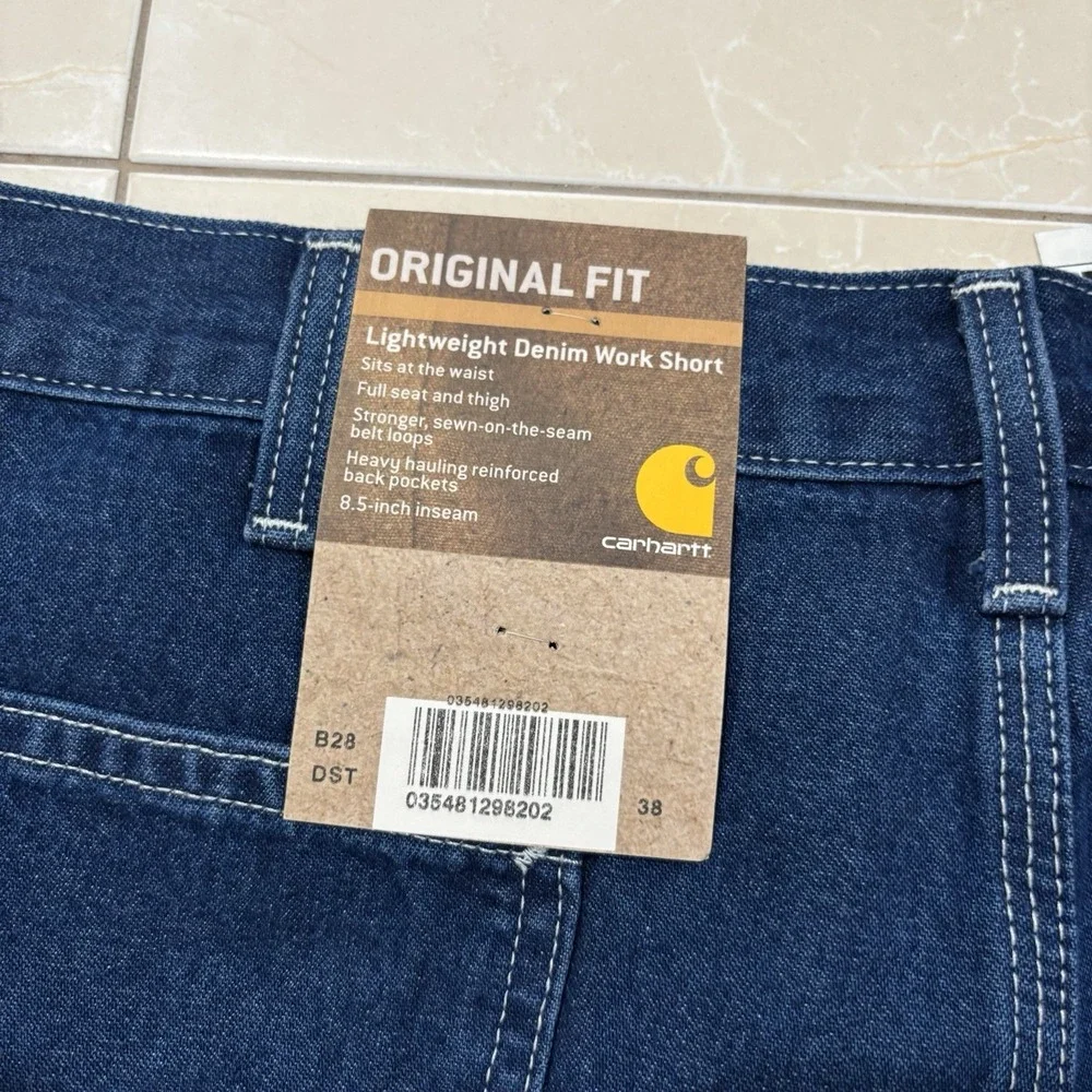 Vintage Carhartt B28 Jean Shorts Men's 38 NEW Blue Carpenter Jorts Y2K Skater